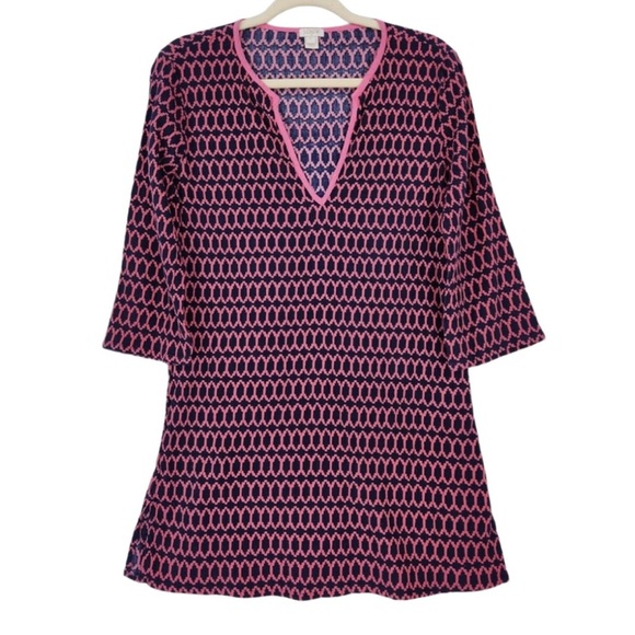 NWT J. CREW Tile Print Swim Coverup / Tunic Dress - Picture 4 of 11